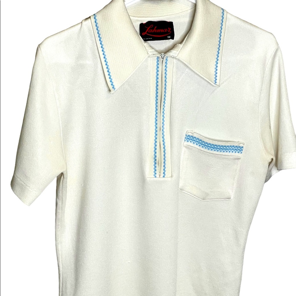 1970s 70s 70's 1970's Vintage Big Collar Doubleknit Pullover